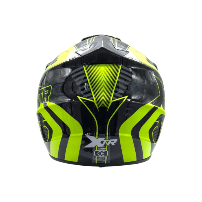 Casca motocross/atv copii XTR 125, culoare negru/galben, marime YM, 53-54cm [3]