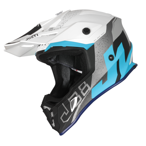 Casca motocross/atv JUST1 J38 Korner, culoare albastru/alb, marime XL [5]
