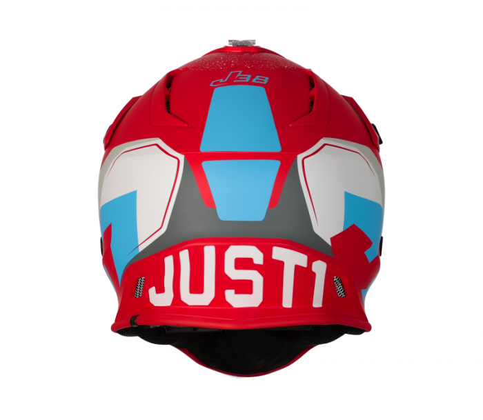 Casca motocross/atv JUST1 J38 Korner, culoare albastru/rosu, marime L [4]