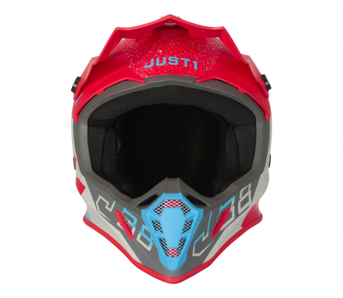 Casca motocross/atv JUST1 J38 Korner, culoare albastru/rosu, marime L [3]