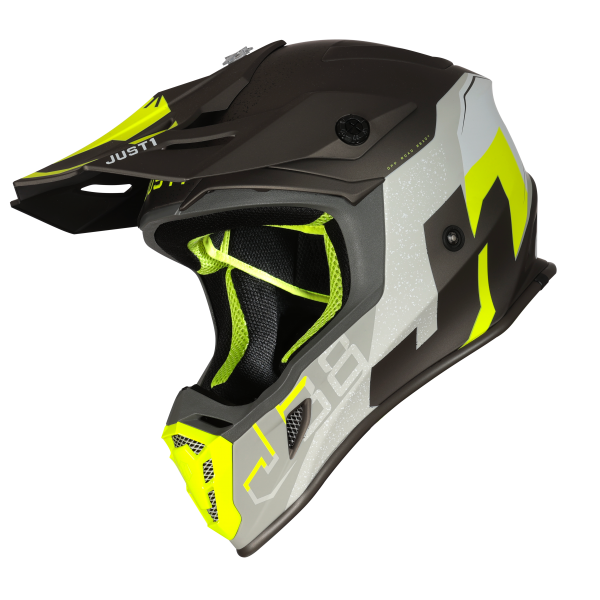 Casca motocross/atv Just1 J38 Korner, culoare galben fluo/titanium, marime XL [2]