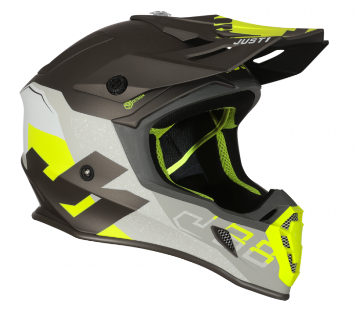 Casca motocross/atv JUST1 J38 Korner, culoare negru/galben fluo, marime XS [2]