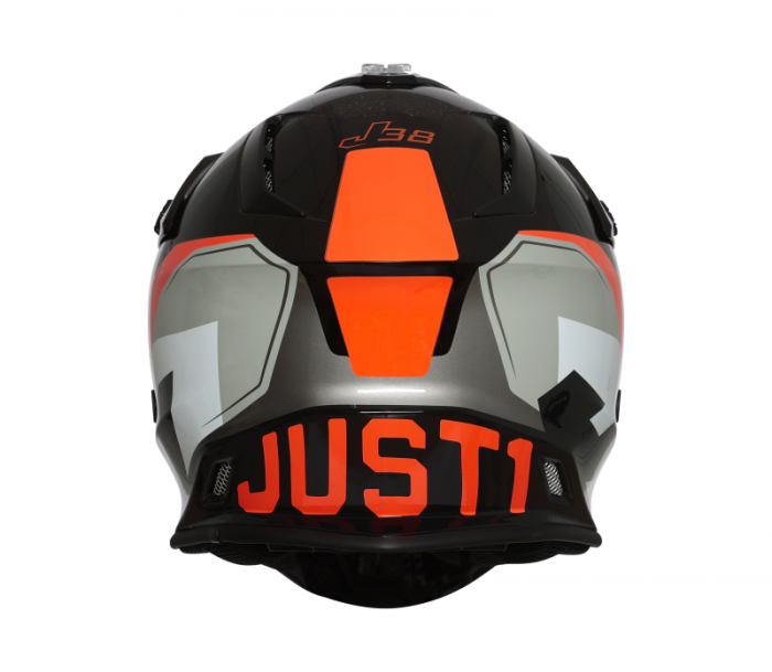 Casca motocross/atv JUST1 J38 Korner, culoare negru/portocaliu fluo, marime XL [4]