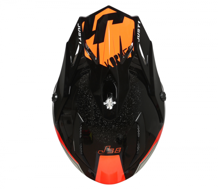 Casca motocross/atv JUST1 J38 Korner, culoare negru/portocaliu fluo, marime XL [5]