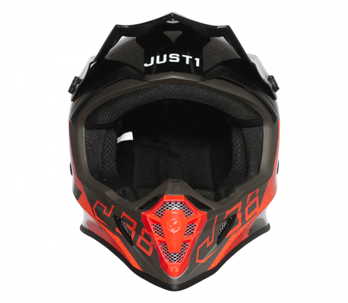 Casca motocross/atv JUST1 J38 Korner, culoare negru/portocaliu fluo, marime XL [3]