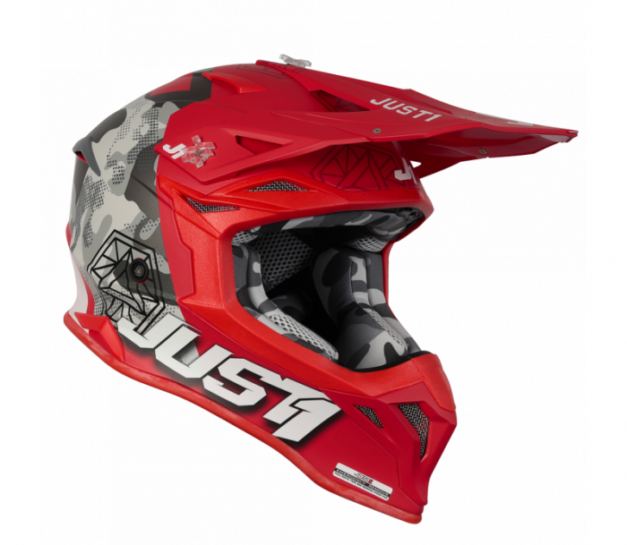 Casca motocross/atv JUST1 J39 Kinetic Camo, culoare gri/rosu, marime M [4]