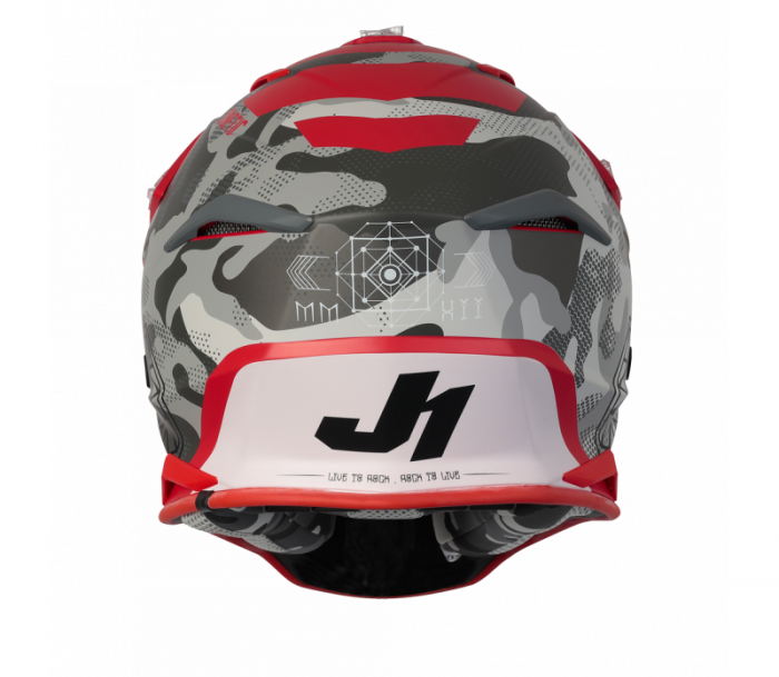 Casca motocross/atv JUST1 J39 Kinetic Camo, culoare gri/rosu, marime M [5]