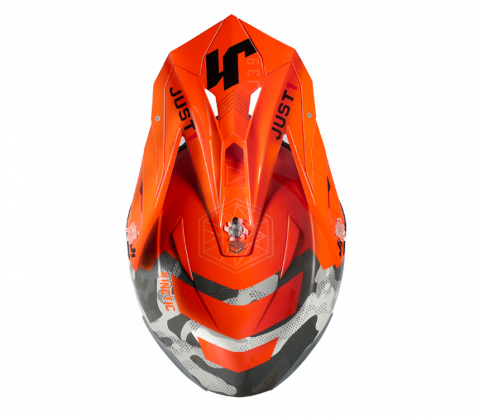 Casca motocross/atv JUST1 J39 Kinetic Camo, culoare gri/rosu/portocaliu fluo, marime L [6]