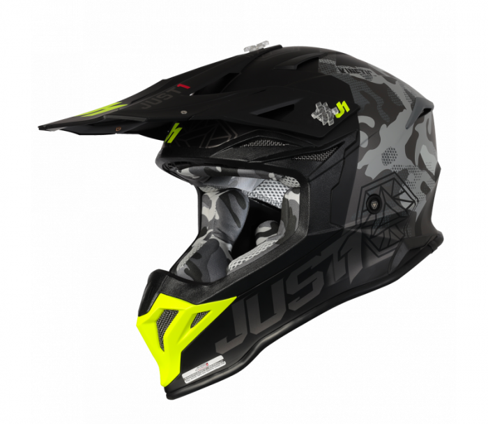 Casca motocross/atv JUST1 J39 Kinetic Camo, culoare negru/galben, marime L [6]