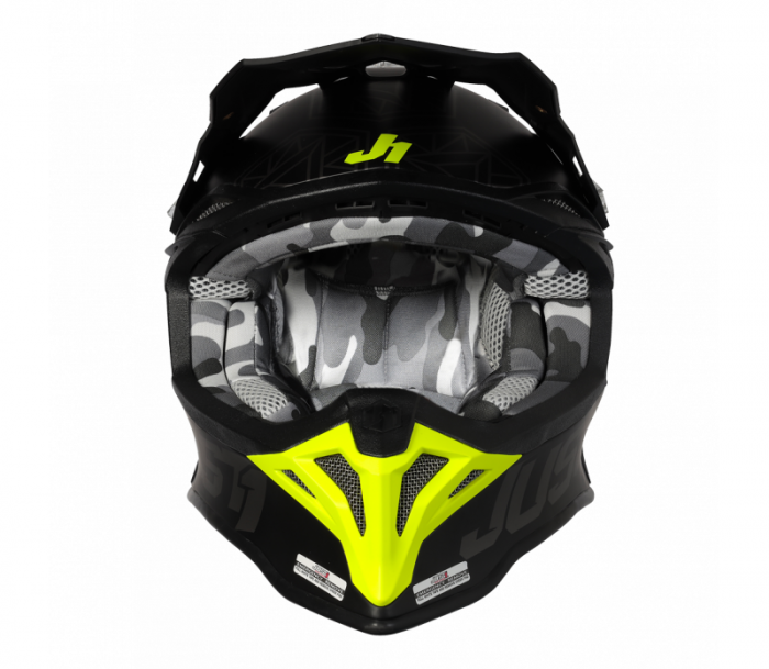 Casca motocross/atv JUST1 J39 Kinetic Camo, culoare negru/galben, marime L [3]