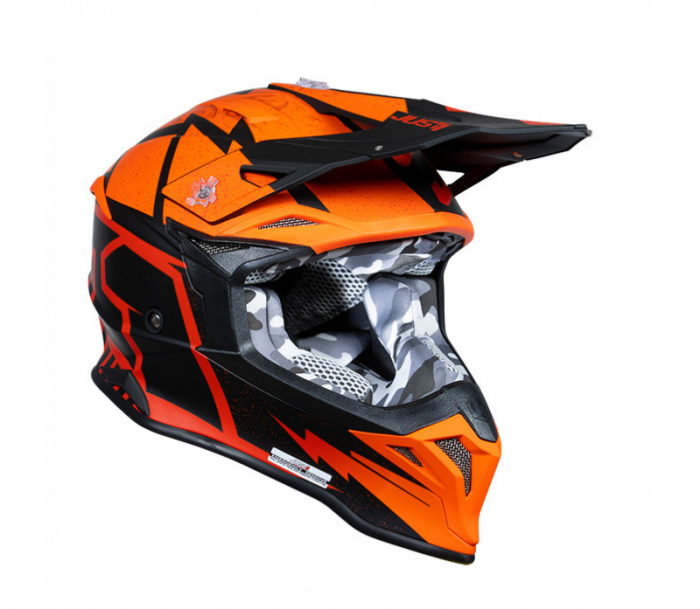 Casca motocross/atv Just1 J39 Poseidon, culoare portocaliu/negru, marime S [2]