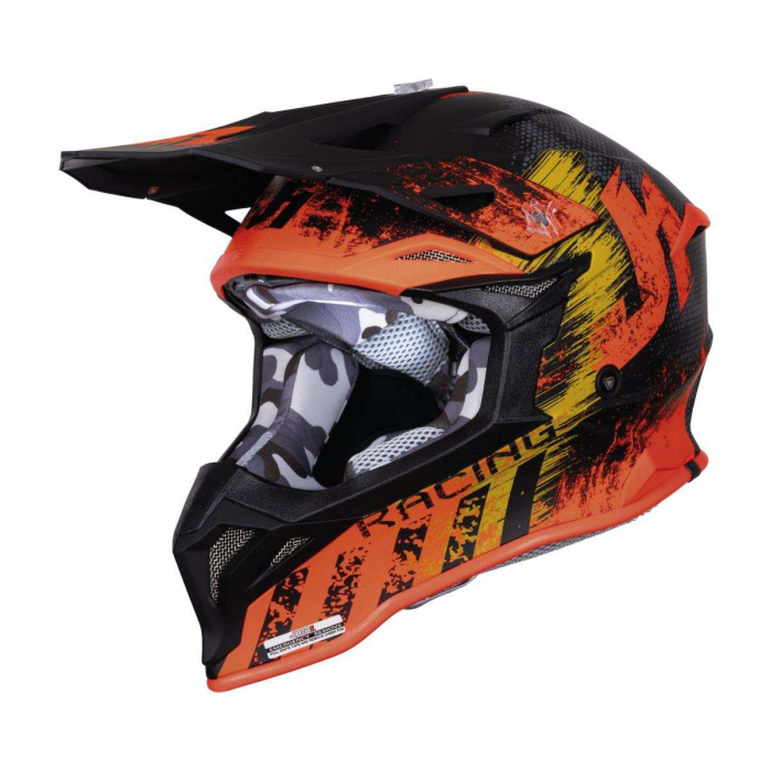 Casca motocross/atv Just1 J39 Storm, culoare portocaliu/negru, marime M [1]