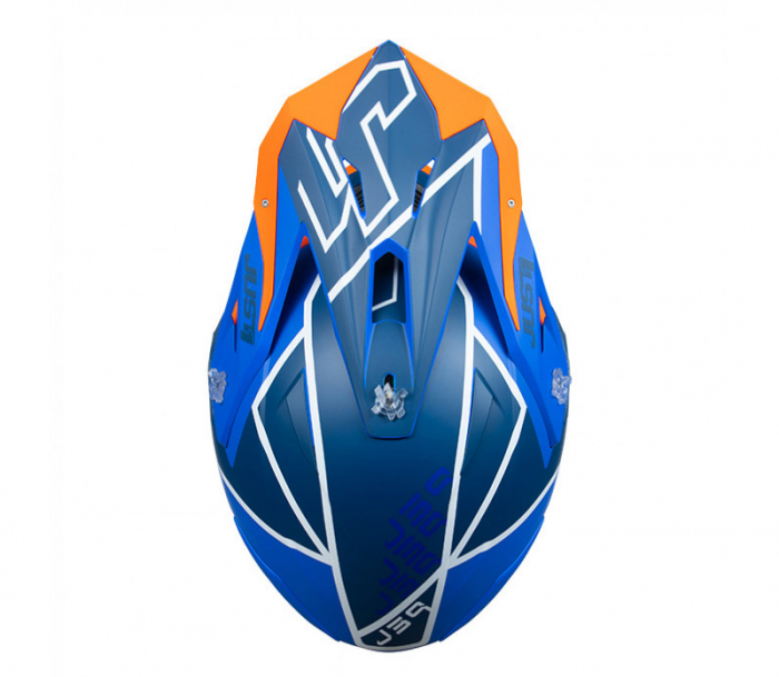 Casca motocross/atv JUST1 J39 Thruster, culoare albastru/portocaliu, marime XL [5]