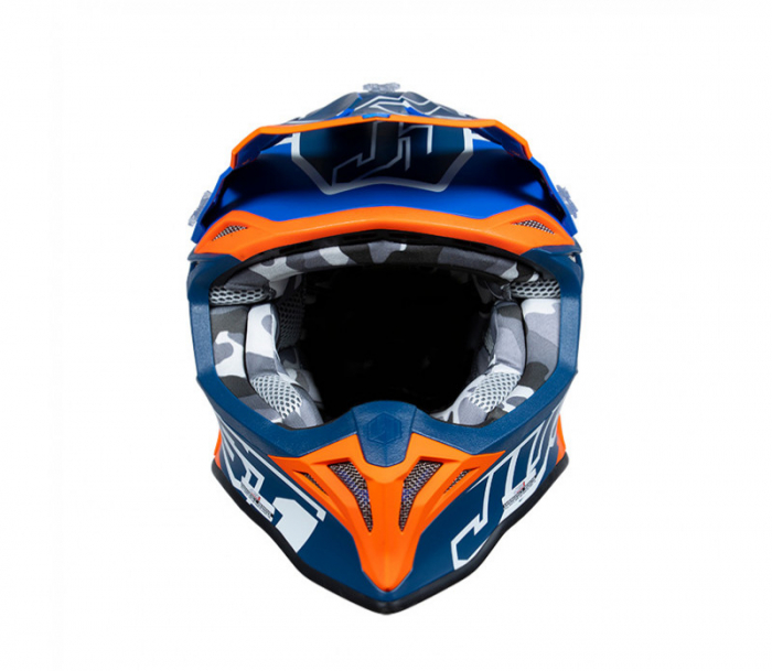 Casca motocross/atv JUST1 J39 Thruster, culoare albastru/portocaliu, marime M [4]