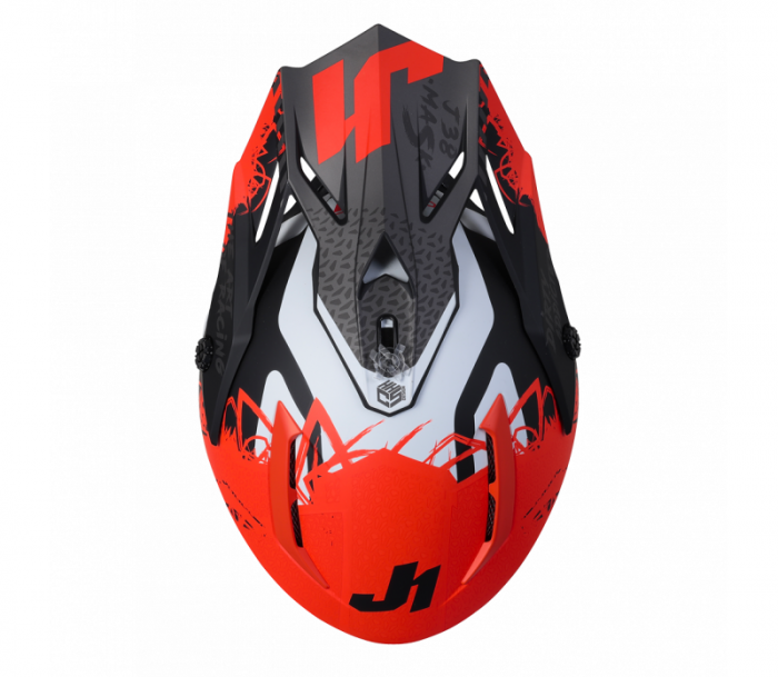 Casca motocross/atv Just1 Mask, culoare portocaliu fluorescent / negru mat, marime S [5]