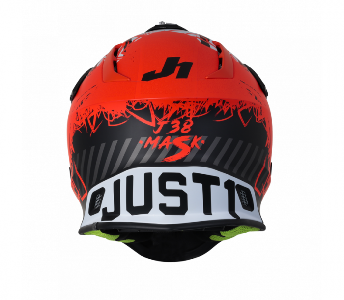 Casca motocross/atv Just1 Mask, culoare portocaliu fluorescent / negru mat, marime S [4]