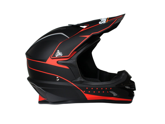 Casca motocross/atv, SAFEBET HF-115 Reno-R, culoare negru mat/rosu, marime L [3]