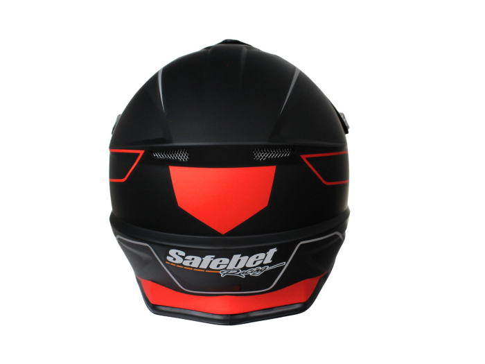 Casca motocross/atv, SAFEBET HF-115 Reno-R, culoare negru mat/rosu, marime L [4]