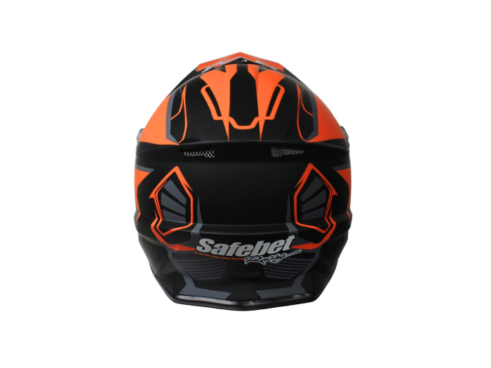 Casca motocross/atv, SAFEBET HF-115 Fly-O, culoare negru mat/portocaliu, marime XL [3]