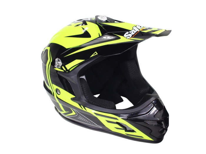 Casca motocross/atv, SAFEBET HF-115 Q206, culoare galben fluo/negru, marime L [3]