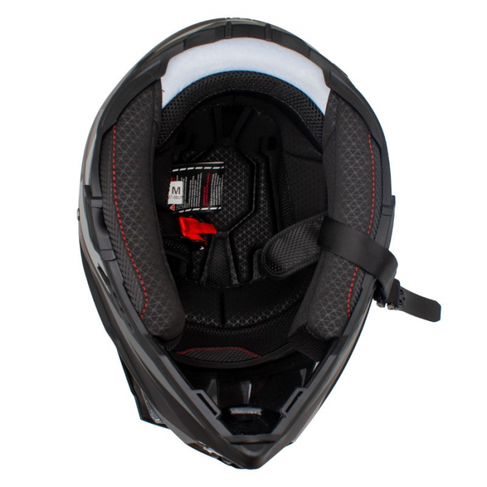 Casca motocross/enduro adulti XTR 128, culoare negru/gri, marime M [11]