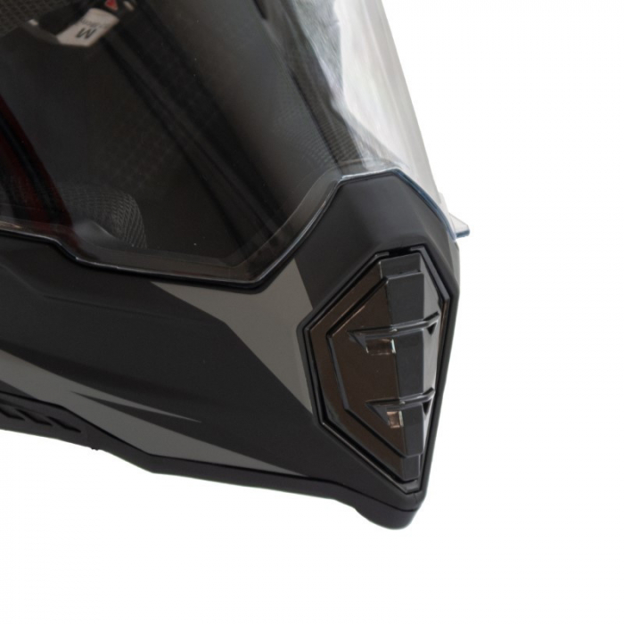 Casca motocross/enduro adulti XTR 128, culoare negru/gri, marime M [9]