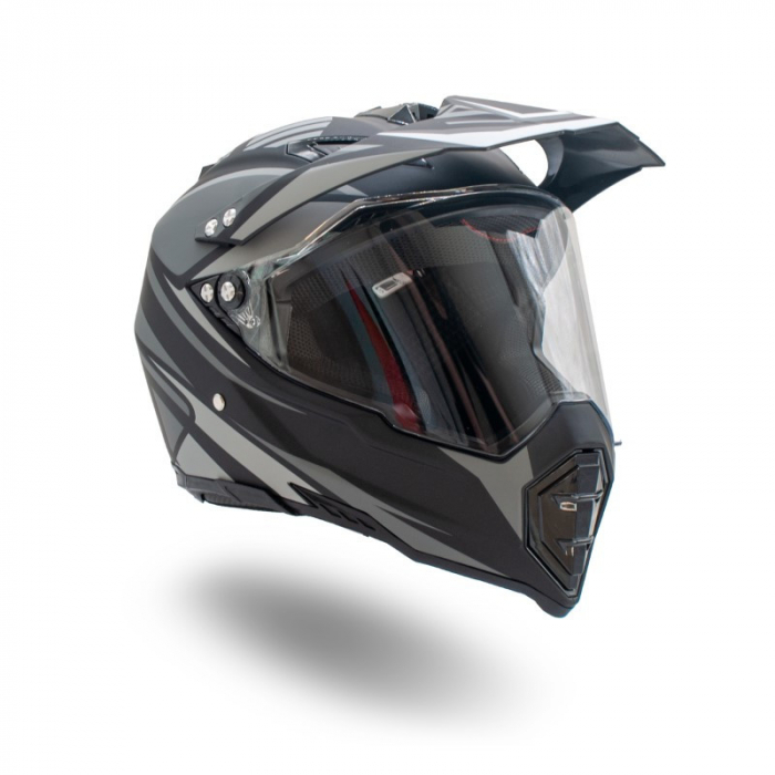Casca motocross/enduro adulti XTR 128, culoare negru/gri, marime XL [7]