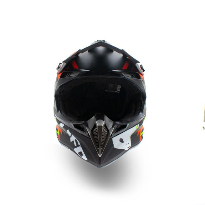 Casca motocross/enduro adulti XTR 188, culoare negru/rosu, marime L [2]