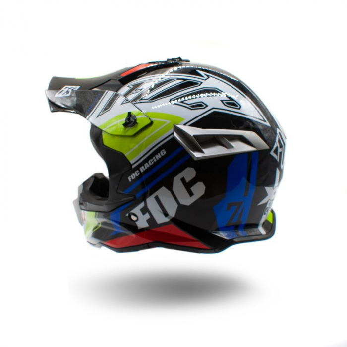 Casca motocross/enduro adulti XTR 188, culoare negru/verde, marime XL [7]