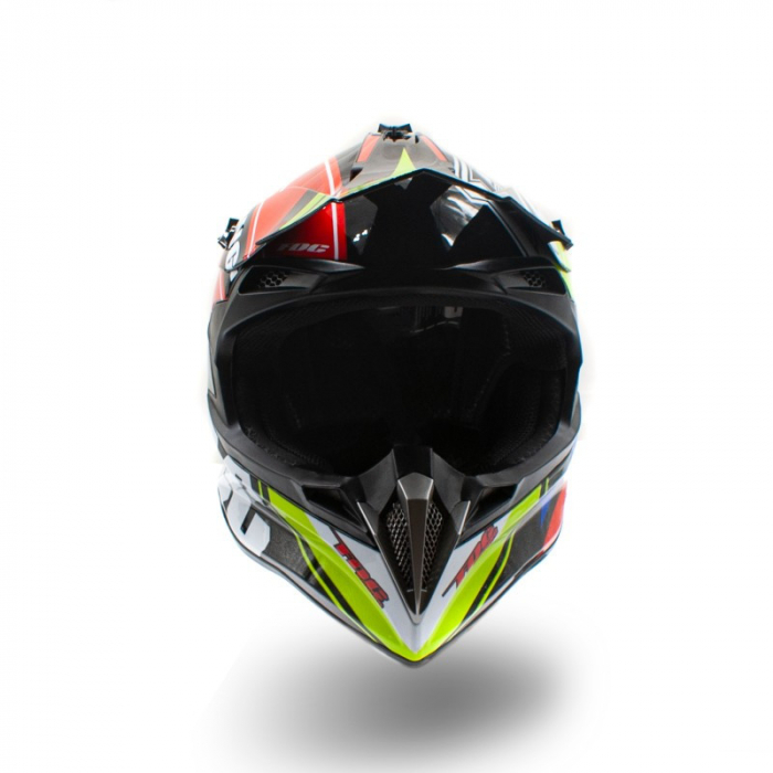 Casca motocross/enduro adulti XTR 188, culoare negru/verde, marime L [2]