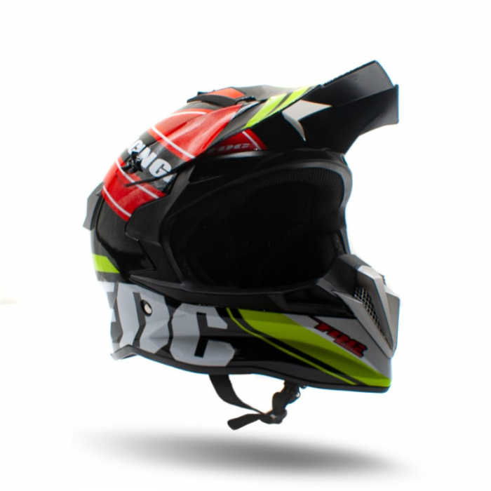 Casca motocross/enduro adulti XTR 188, culoare negru/verde, marime L [3]