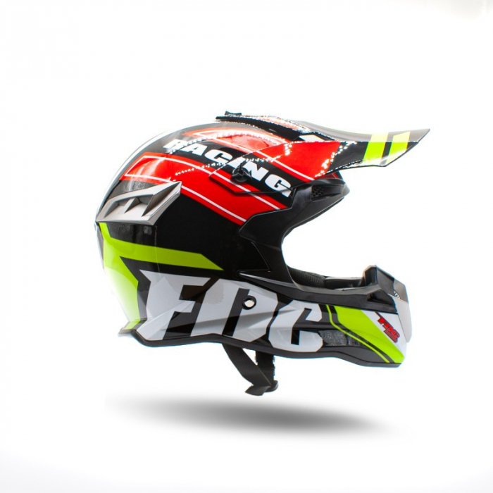 Casca motocross/enduro adulti XTR 188, culoare negru/verde, marime L [4]