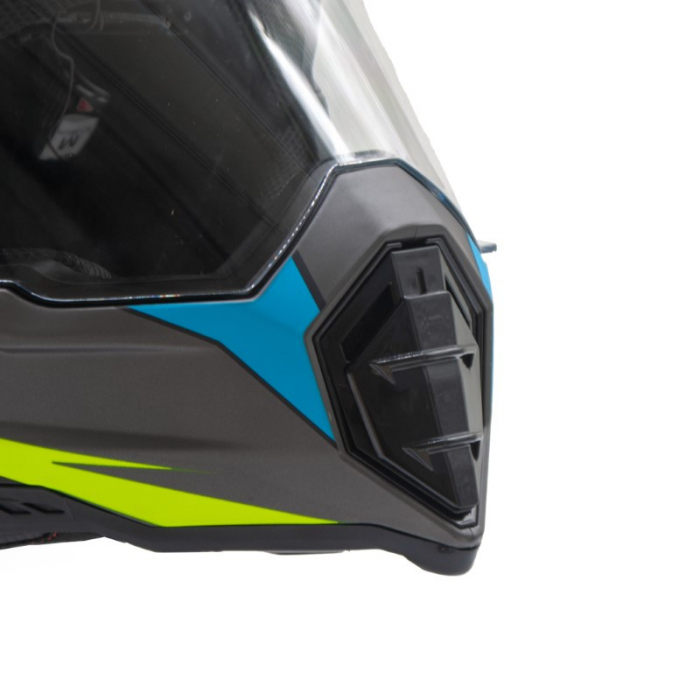Casca motocross/enduro adulti XTR 128, culoare galben/albastru, marime M [9]