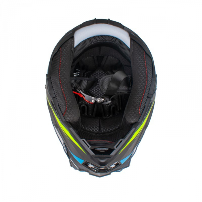 Casca motocross/enduro adulti XTR 128, culoare galben/albastru, marime M [11]