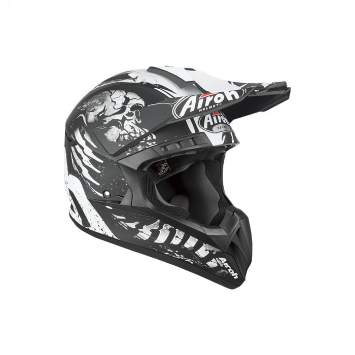 Casca motocross enduro Airoh Switch Backbone, marime S, culoare negru alb