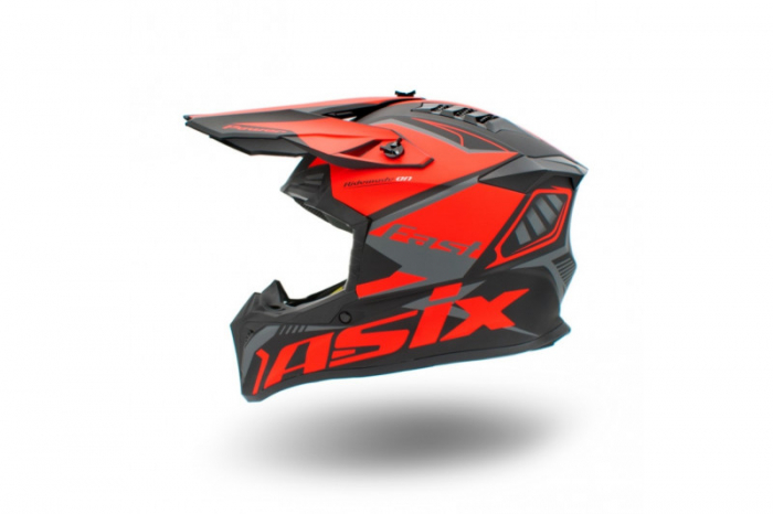 Casca motocross/enduro copii Asix 127, culoare negru/portocaliu, marime YL [2]