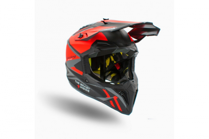 Casca motocross/enduro copii Asix 127, culoare negru/portocaliu, marime YL [6]
