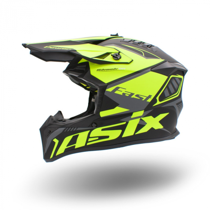 Casca copii motocross/atv Asix 127, culoare negru/verde, marime YL(55-56cm) [3]