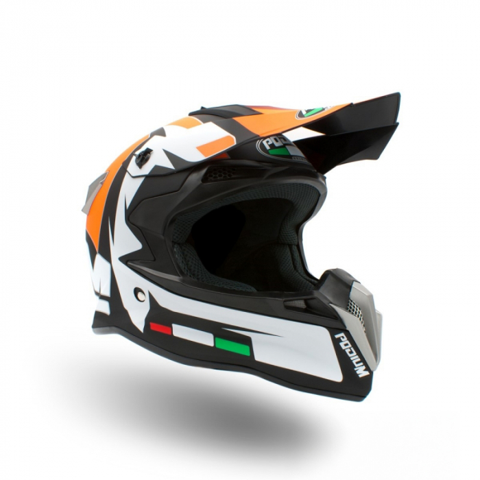Casca motocross enduro adulti XTR 188, culoare negru portocaliu, marime M