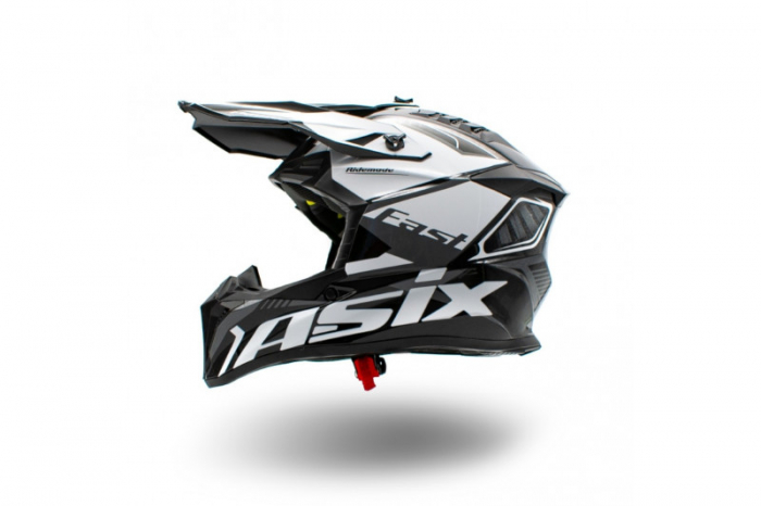Casca motocross/enduro copii Asix 127, culoare negru/alb, marime YS [2]