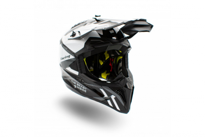 Casca motocross/enduro copii Asix 127, culoare negru/alb, marime YS [6]