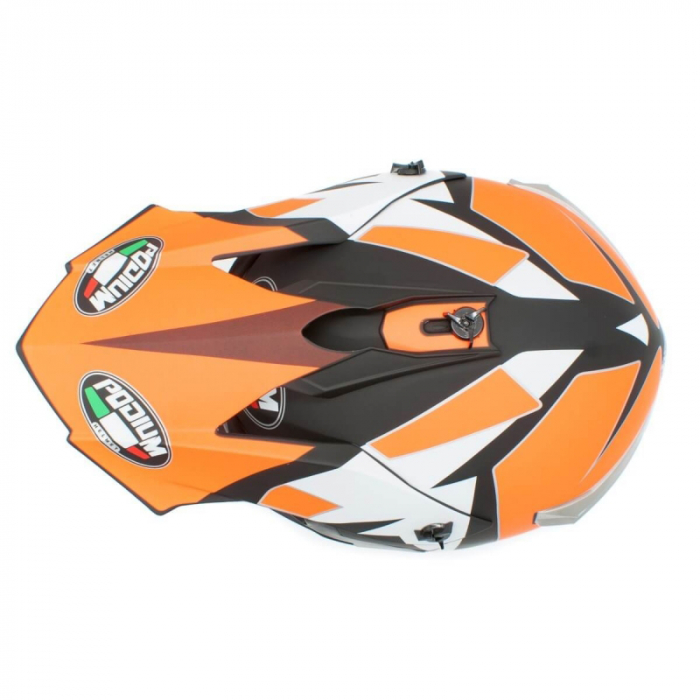 Casca motocross/enduro adulti XTR 188, culoare negru/portocaliu, marime M [7]