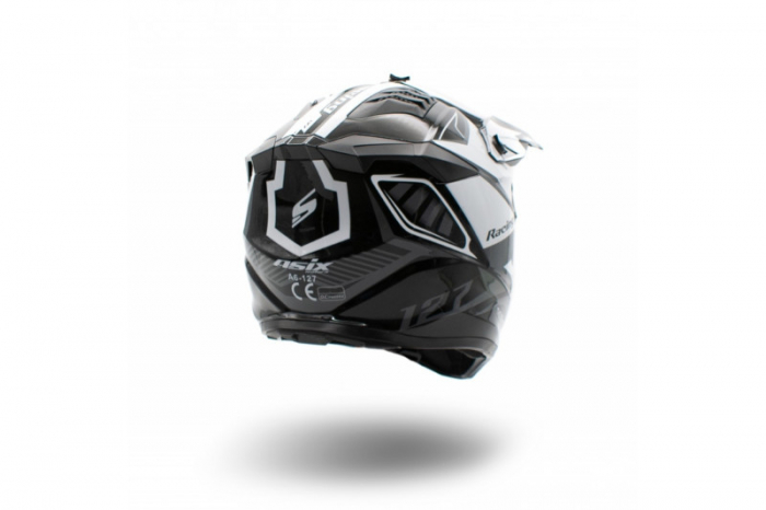 Casca motocross/enduro copii Asix 127, culoare negru/alb, marime YS [5]