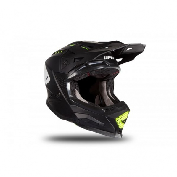 Casca motocross/enduro Ufo Plast Echus, fibra de sticla, culoare negru mat, marime XL [2]
