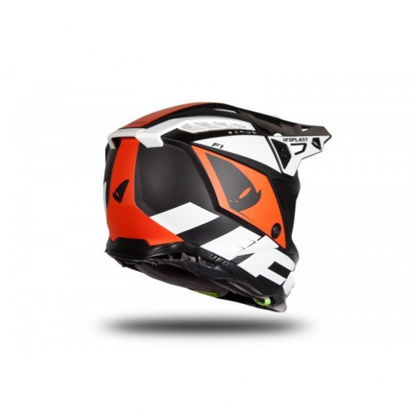 Casca motocross/enduro Ufo Plast Echus, fibra de sticla, culoare negru/portocaliu, marime M [4]