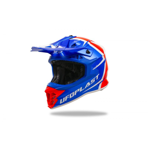 Casca motocross enduro Ufo Plast Intrepid, culoare albastru rosu, marime S
