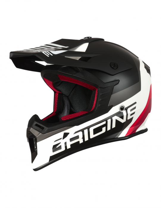 Casca motocross Origine Hero Mx, culoare negru alb mat, marime XS