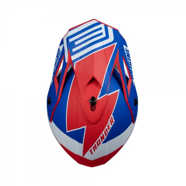 Casca motocross Origine Hero Thunder, culoare albastru/alb/rosu, marime L [3]