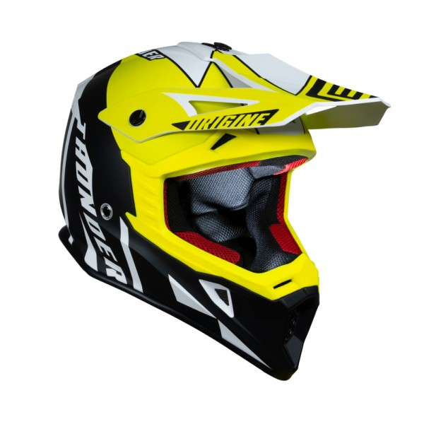 Casca motocross Origine Hero Thunder Fluo, culoare galben/negru/alb mat, marime M [2]