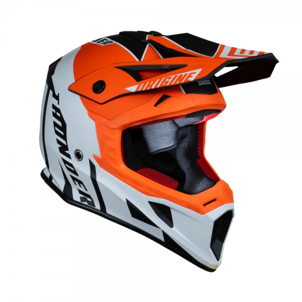 Casca motocross Origine Hero Thunder Fluo, culoare portocaliu/alb/negru mat, marime S [2]